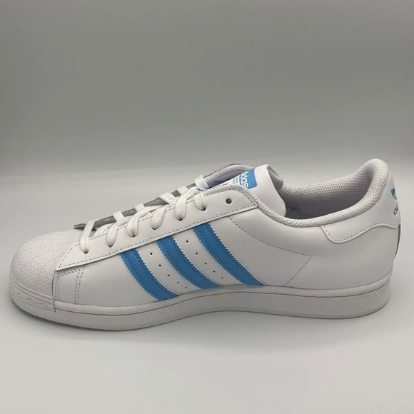 Adidas Superstar UNC Blue Mens Shoes White Sneaker - Picture 5 of 8